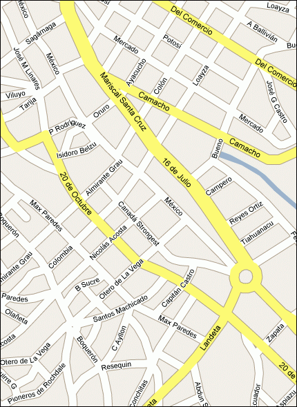 Mapa de la ciudad de La Paz en Google Maps