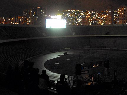 Tablero en la Curva Norte del Estadio