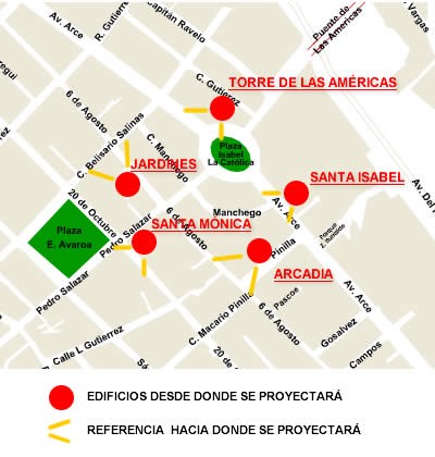 Proyecciones Digitales en La Paz - Mapa de Proyecciones