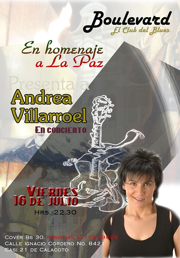 Andrea Villaroel en Homenaje a La Paz