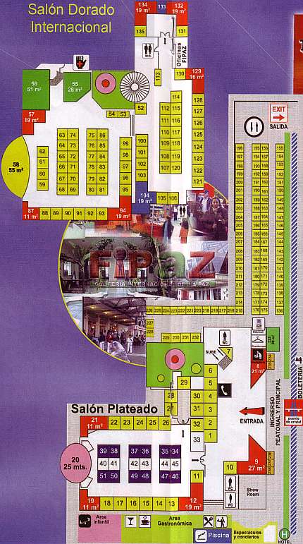 Mapa de los stands de la FIPAZ 2007