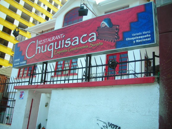 Restaurant Chuquisaca en La Paz