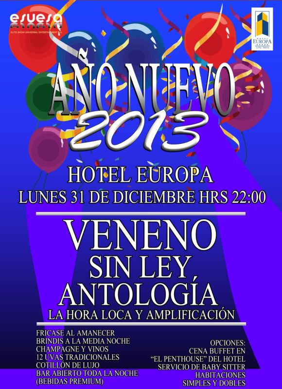 anho nuevo 2013 hotel europa