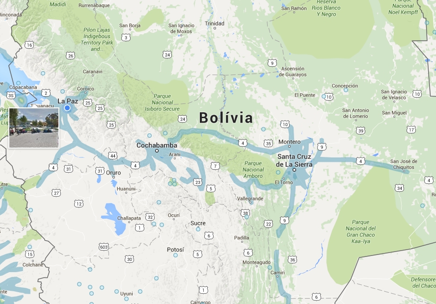 Cobertura Google Street View en Bolivia