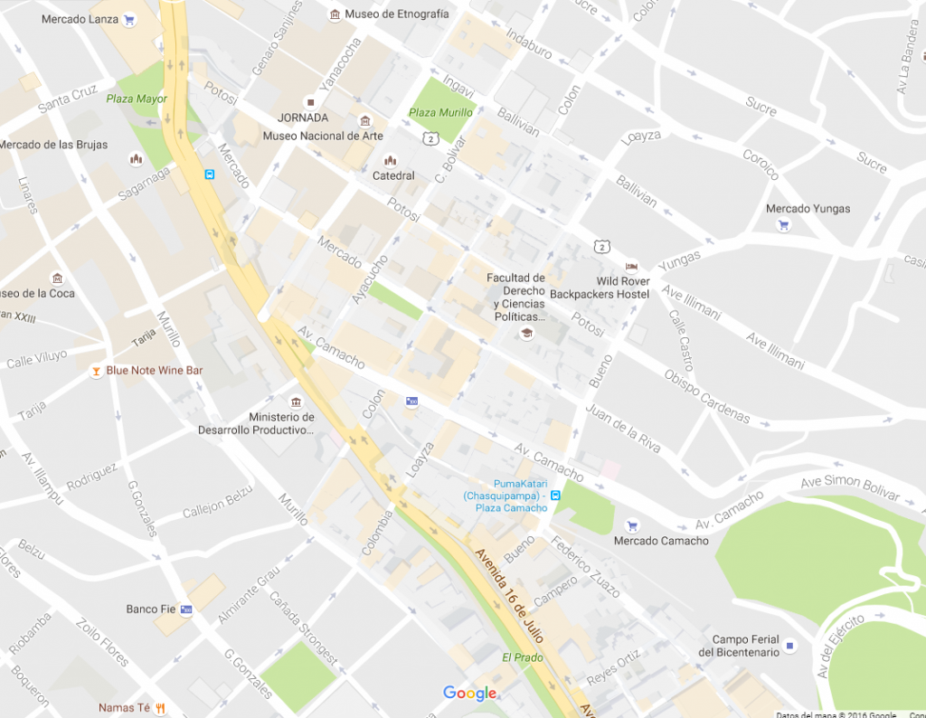 Google Maps en La Paz